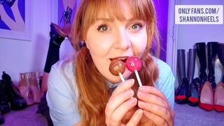 Tasting my Twat and Booty with Lollipops I got for Giving a Man a Oral Sex at School