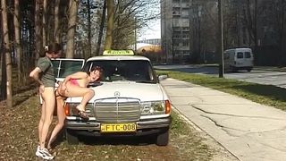 taxi driver fucks teen anal in public