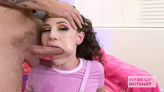Ravishing youngster brunette Liz Jordan goes on rough anal first date with random stud