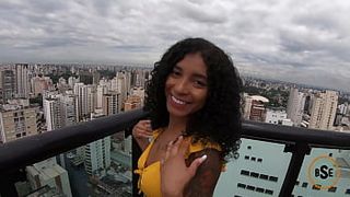 International Pornstar Blackstar rides Brazilian IG model Ariella Ferraz in her BEHIND