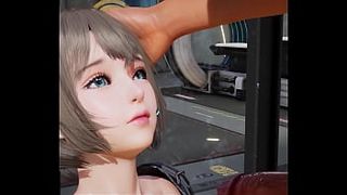 3D Asian cartoon Alluring Boosty Teenie Oral sex, Anal Sex with Ahegao Face Uncensored