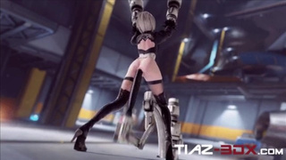 2B Held in a Fucking Machine With a Monstrous Dildo