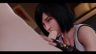Tifa Gobbles Up a Enormous Dick