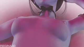 Widowmaker Getting Her Tight Purple Hole Rammed By Hard Wang