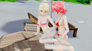 MMD Futa Futanari Anal Asian Lesbians 3D Anime
