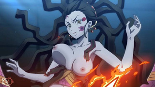 Demon Slayer Daki wants fuck her humongous booty anal cream-pie cartoon anime uncensored hentai 18+