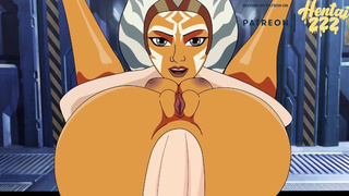 Star Wars Ahsoka Tano Large behind anal Anime