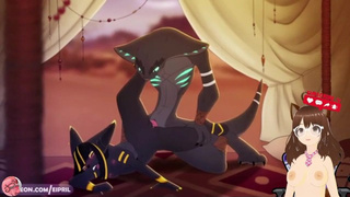 Egyptian Gods deliberately fuck until He orgasm inside her pregnant (Furry animation) - Jazziuu