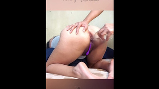 CUTE STEPSISTER WANTS ME TO STICK HER WHOLE DILDO UP HER BOOTY (SHORT SEX TAPE)