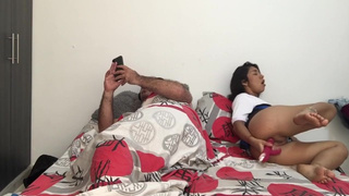 I masturbation in front of my boy, inciting him to have sex.