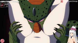 Android 18 gets mercilessly drilled by Cell from Dragon Ball (Hinca animation) - Jazziuu