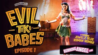 BurningAngel Barmaid Jewelz Blu gives a Hot Tiki Performance