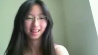 Chinese Exchange Student Touch her self