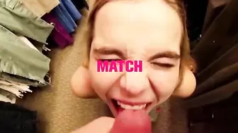 Creaming on the Dick in Front of her Friends