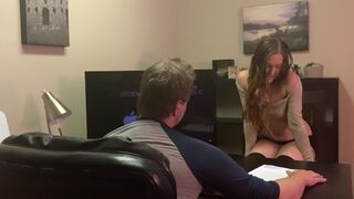 Bitch Training Interview! Reverse cowgirl anal, Cum-Shot, POINT OF VIEW Oral Sex