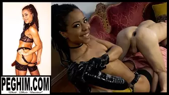 Kira Noir Gaping and Stretching his Anus with a Strapon and Inflatable Dildo